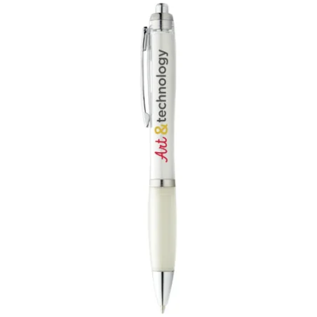 Stylo bille personnalisable avec corps et grip colorés Nash Stylo bille personnalisable avec corps et grip colorés Nash