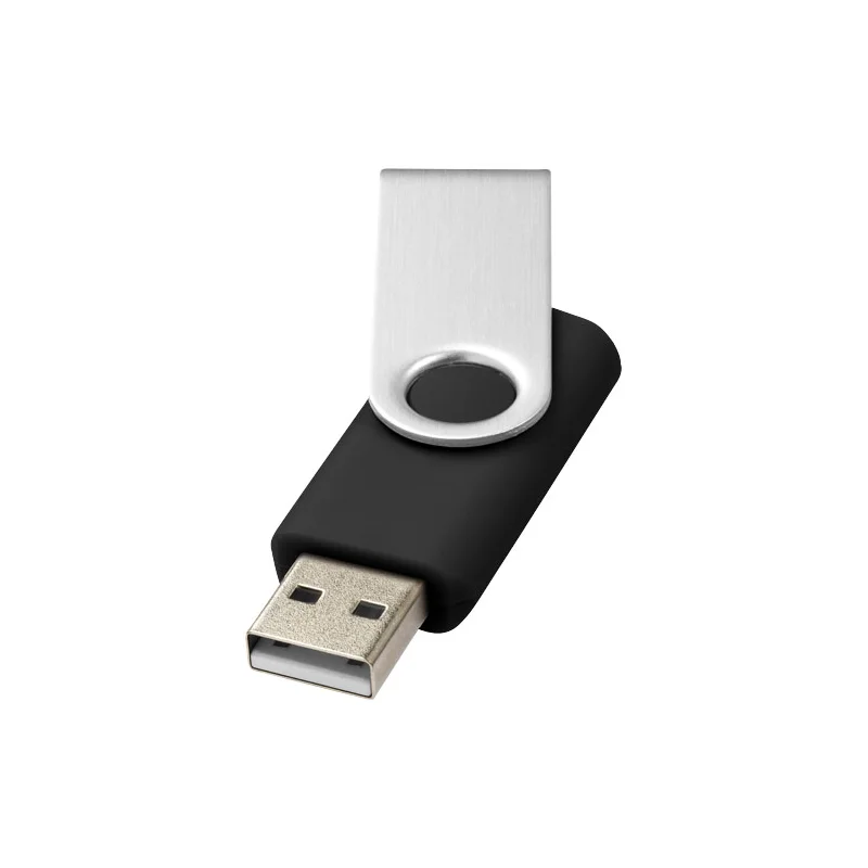 Clé USB rotative basique (1 GB, Bleu roi, Plastique, Aluminium, 25g) comme  cadeaux publicitaires Sur