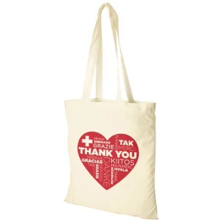 Tote bag personnalisé coton Madras 140 gr/m² 7L