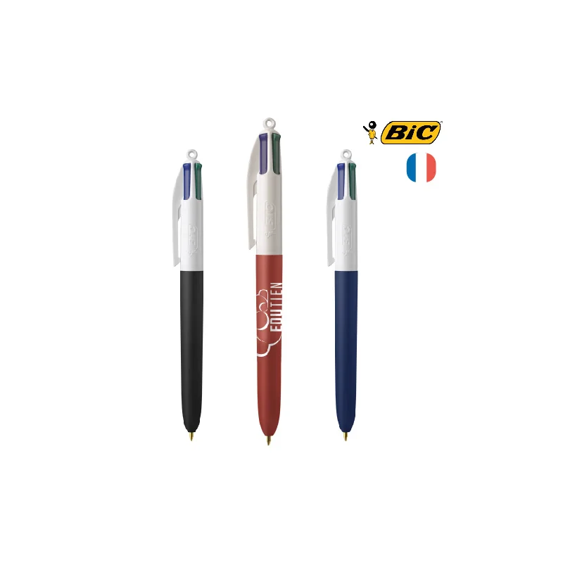 Stylo 4 couleurs bille BIC® fabrication FRANCE avec marquage inclus 1  couleur