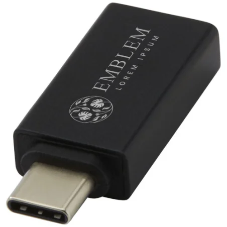 Adaptateur publicitaire Adapt en aluminium USB-C vers USB-A 3.0 - Tekiō