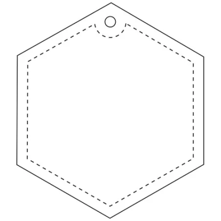 Attache réfléchissante personnalisée hexagonale en PVC H-12 RFX™