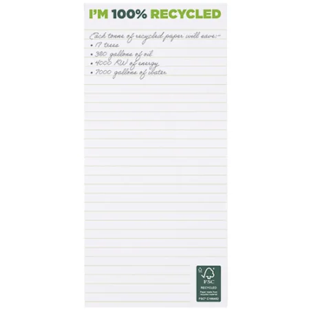 Bloc-notes personnalisable 1/3 A4 papier recyclé - 25/50/100 feuilles Desk-Mate®