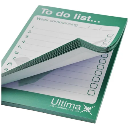 Bloc-notes publicitaire A6 - 25/50/100 feuilles Desk-Mate® Bloc-notes publicitaire A6 - 25/50/100 feuilles Desk-Mate®