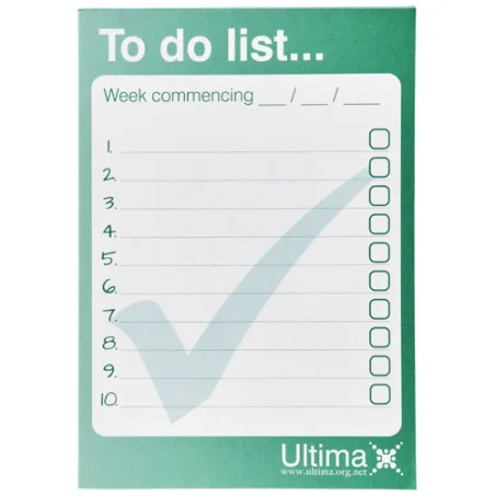Bloc-notes publicitaire A6 - 25/50/100 feuilles Desk-Mate® Bloc-notes publicitaire A6 - 25/50/100 feuilles Desk-Mate®