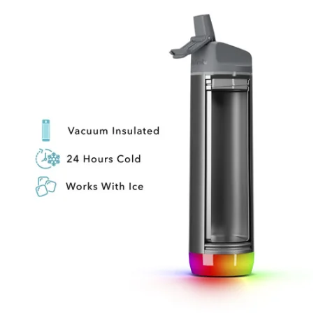 Bouteille d'eau intelligente HidrateSpark® PRO en acier inoxydable et isolation par le vide de 600 ml