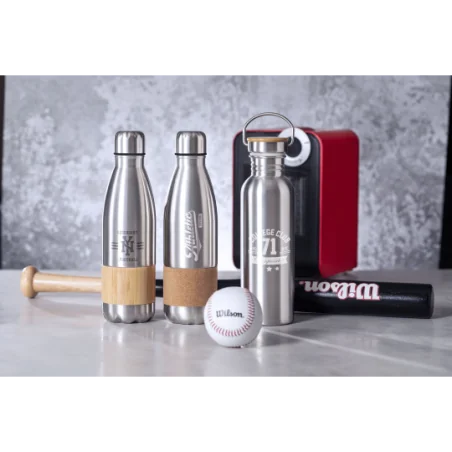 Bouteille personnalisée inox et liège 750ml Sereok Bouteille personnalisée inox et liège 750ml Sereok