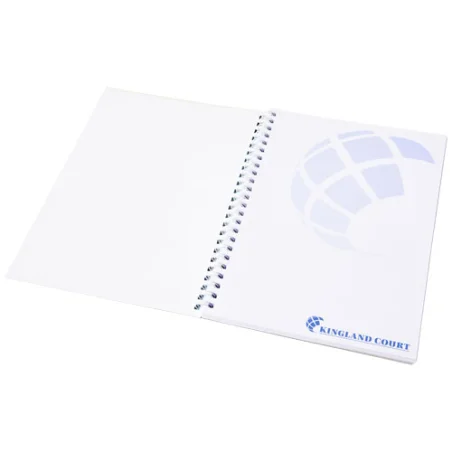 Carnet personnalisable Desk-Mate® A5 à spirales avec couverture rigide Carnet personnalisable Desk-Mate® A5 à spirales avec couverture rigide