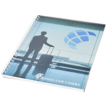 Carnet personnalisable Desk-Mate® A5 à spirales avec couverture rigide Carnet personnalisable Desk-Mate® A5 à spirales avec couverture rigide