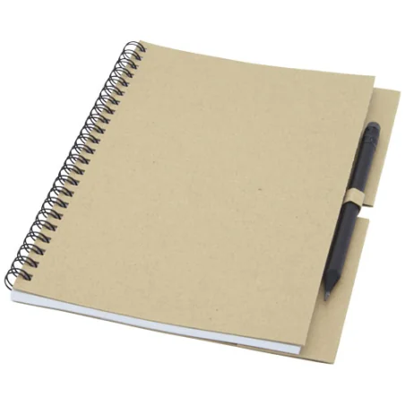 Carnet personnalisé spirales Luciano Eco avec crayon, moyen format Carnet personnalisé spirales Luciano Eco avec crayon, moyen format