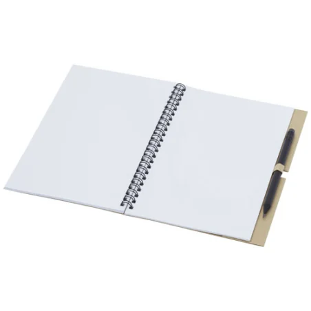 Carnet personnalisé spirales Luciano Eco avec crayon, moyen format Carnet personnalisé spirales Luciano Eco avec crayon, moyen format
