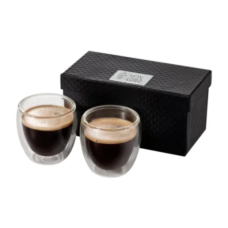 Coffret de 2 tasses à café personnalisées Boda 70ml