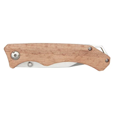 Couteau de poche personnalisable en bois Dave avec clip de ceinture