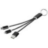Câble de charge personnalisable 3-en-1 avec porte-clés Metal Câble de charge personnalisable 3-en-1 avec porte-clés Metal