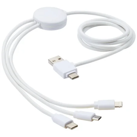 Câble de charge publicitaire 5-en-1 Pure avec additif antibactérien Câble de charge publicitaire 5-en-1 Pure avec additif antibactérien