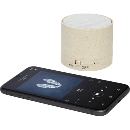 Enceinte personnalisable Bluetooth® Kikai en paille de blé