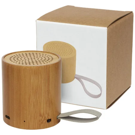 Enceinte personnalisable Bluetooth® Lako en bambou Enceinte personnalisable Bluetooth® Lako en bambou