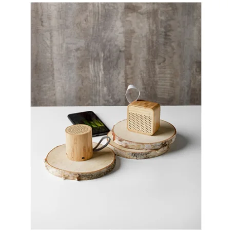Enceinte personnalisable Bluetooth® Lako en bambou Enceinte personnalisable Bluetooth® Lako en bambou