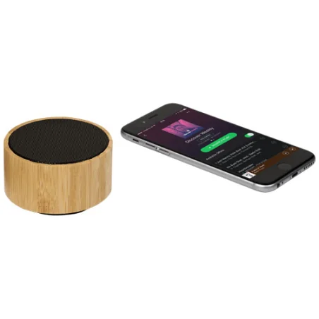 Enceinte personnalisable Bluetooth® en bambou Cosmos