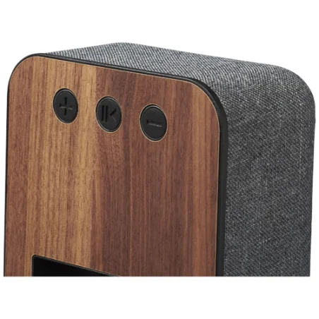 Enceinte personnalisable Bluetooth® en tissu et bois Shae Enceinte personnalisable Bluetooth® en tissu et bois Shae
