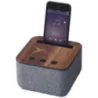 Enceinte personnalisable Bluetooth® en tissu et bois Shae Enceinte personnalisable Bluetooth® en tissu et bois Shae