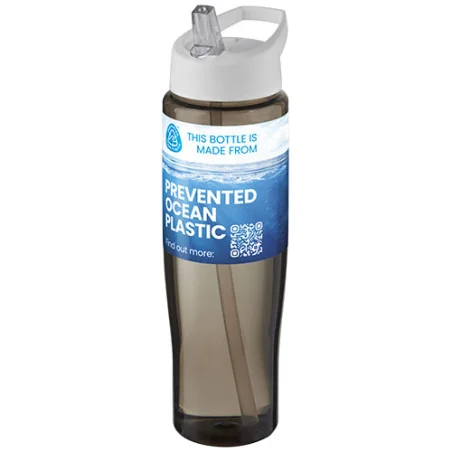 Gourde personnalisée Eco Tempo de 700 ml H2O Active® en plastique recyclé récupéré sur le littoral