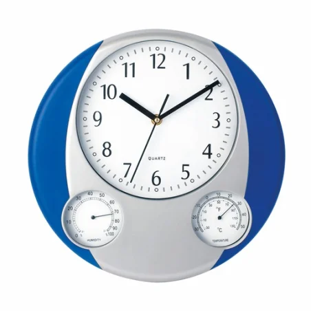 Horloge avec thermomètre et hygromètre publicitaire Prego