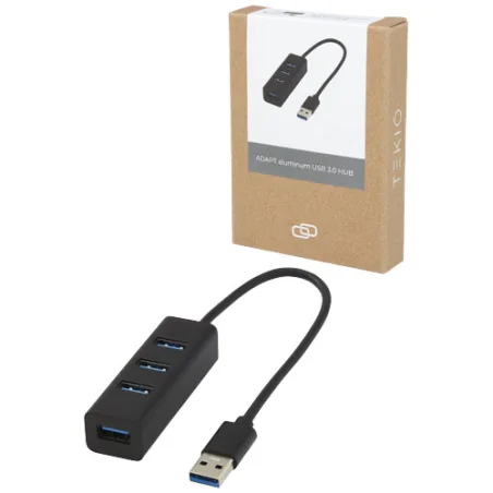 Hub USB personnalisable 3.0 Adapt en aluminium - Tekiō
