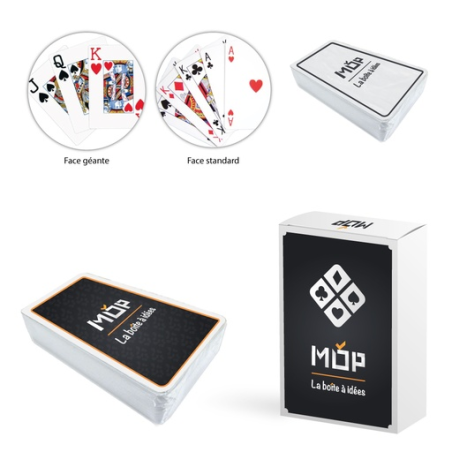 Jeu de Poker personnalisable - Embalage Cellophane + étui carton