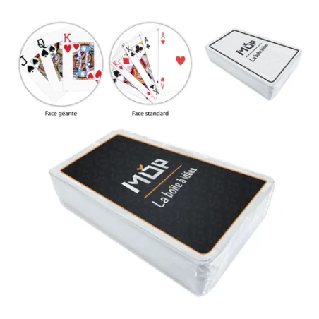 Jeu de Poker personnalisable - Embalage Cellophane - 1 coul inclus