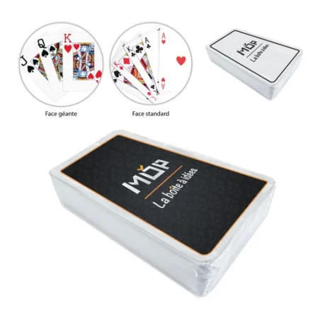 Jeu de Poker personnalisable - Embalage Cellophane - 1 coul inclus Jeu de Poker personnalisable - Embalage Cellophane - 1 coul inclus