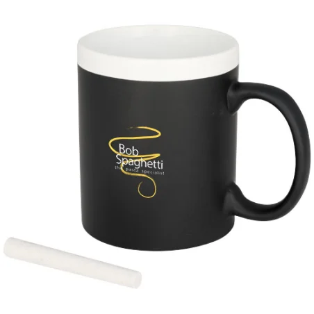 Mug d’écriture publicitaire Chalk 330ml Mug d’écriture publicitaire Chalk 330ml