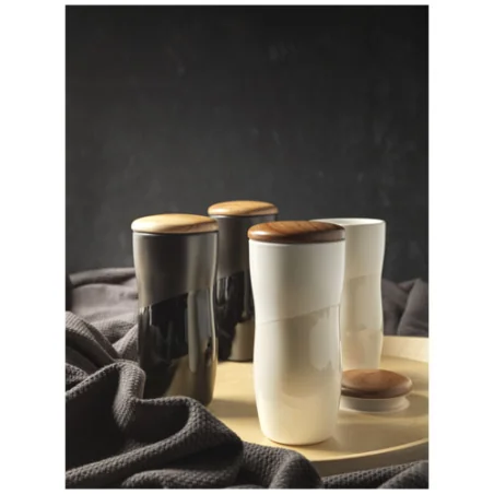 Mug isotherme personanlisable en céramique anti-condensation 370ml Reno Mug isotherme personanlisable en céramique anti-condensation 370ml Reno
