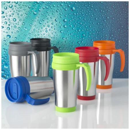 Mug isotherme publicitaire Sanibel 400ml en inox