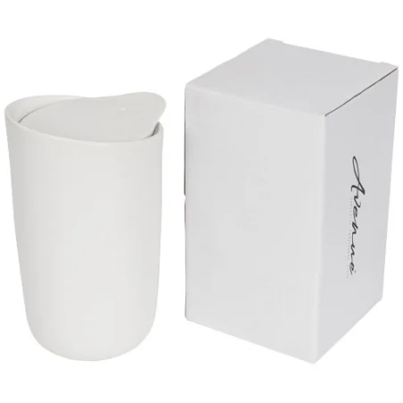 Mug isotherme publicitaire en céramique anti-condensation 410ml Mysa Mug isotherme publicitaire en céramique anti-condensation 410ml Mysa