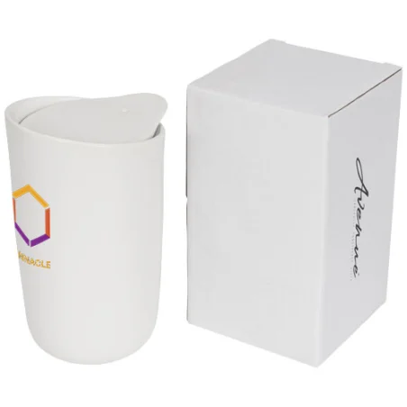 Mug isotherme publicitaire en céramique anti-condensation 410ml Mysa Mug isotherme publicitaire en céramique anti-condensation 410ml Mysa