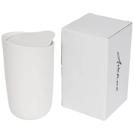 Mug isotherme publicitaire en céramique anti-condensation 410ml Mysa Mug isotherme publicitaire en céramique anti-condensation 410ml Mysa