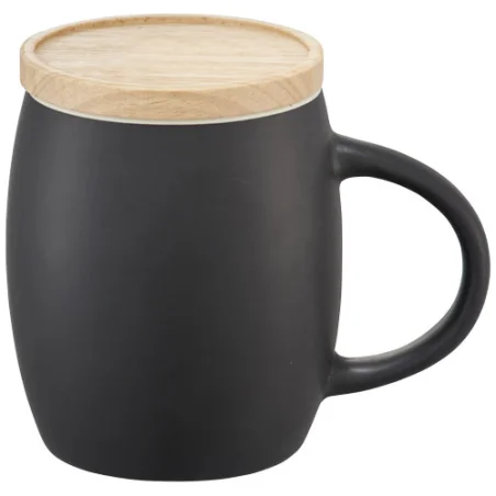 Mug personnalisé Hearth 400ml avec dessous de mug et couvercle en bambou Mug personnalisé Hearth 400ml avec dessous de mug et couvercle en bambou