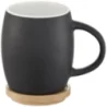 Mug personnalisé Hearth 400ml avec dessous de mug et couvercle en bambou Mug personnalisé Hearth 400ml avec dessous de mug et couvercle en bambou