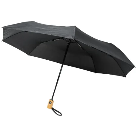 Parapluie personnalisable en RPET pliable 21" à ouverture/fermeture automatique Bo