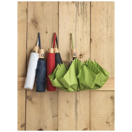 Parapluie personnalisable en RPET pliable 21" à ouverture/fermeture automatique Bo Parapluie personnalisable en RPET pliable 21" à ouverture/fermeture automatique Bo