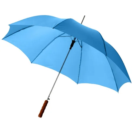Parapluie personnalisable 23" à ouverture automatique avec poignée en bois Lisa