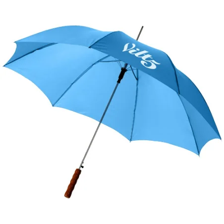 Parapluie personnalisable 23" à ouverture automatique avec poignée en bois Lisa