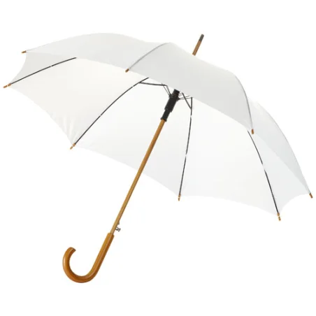 Parapluie publicitaire 23" à ouverture automatique, poignée et mât en bois Parapluie publicitaire 23" à ouverture automatique, poignée et mât en bois