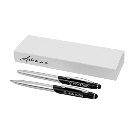 Parure de stylo personnalisable avec stylo bille stylet et stylo roller) Geneva