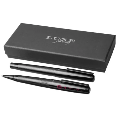 Parure de stylo personnalisée duo Gloss - bille et roller Parure de stylo personnalisée duo Gloss - bille et roller