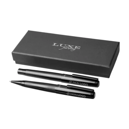Parure de stylo personnalisée duo Gloss - bille et roller Parure de stylo personnalisée duo Gloss - bille et roller