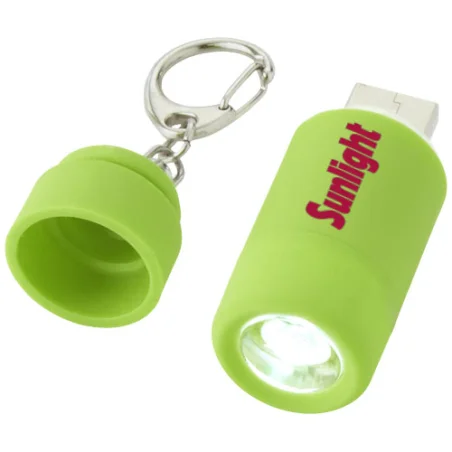 Porte-clés lampe publicitaire avec recharge possible via USB Avior