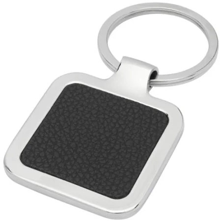 Porte-clés personnalisable carré Piero en PU pour gravure laser Porte-clés personnalisable carré Piero en PU pour gravure laser