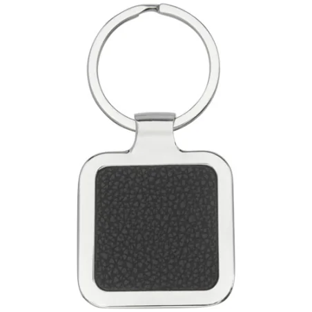 Porte-clés personnalisable carré Piero en PU pour gravure laser Porte-clés personnalisable carré Piero en PU pour gravure laser